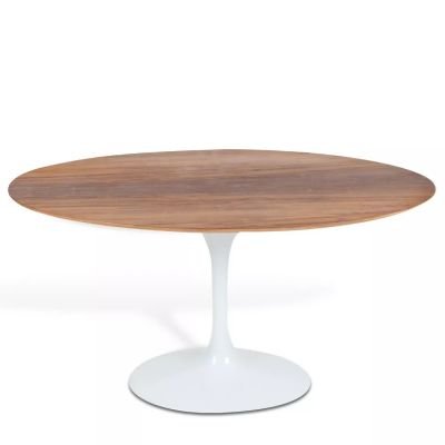 Mesa Saarinen Tulipa Jantar Oval (100X180x73cm) Tampo Madeira