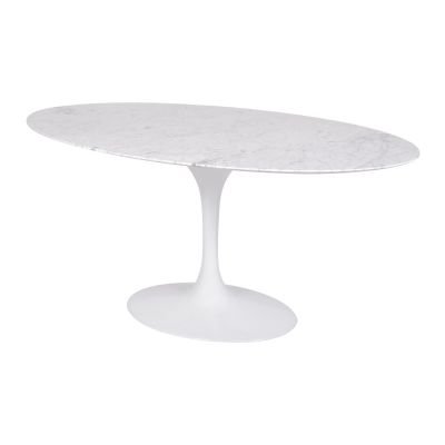 Mesa Saarinen Tulipa Jantar Oval (122X235x73cm) Carrara Venatino