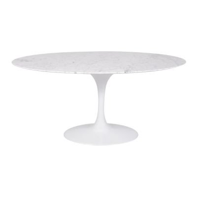 Mesa Saarinen Tulipa Jantar Oval (122X235x73cm) Carrara Venatino