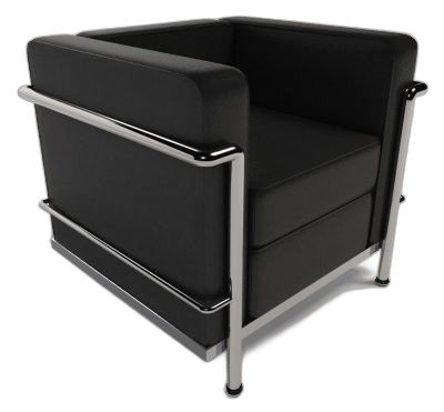 Poltrona Le Corbusier LC2 (Aço Inox)