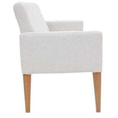 Poltrona 2 lugares Slimline em Linho com Capa de Sarja removível e almofada decorativa