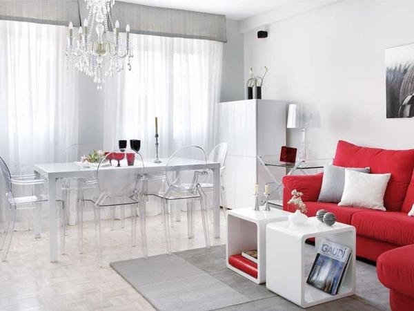 Decoração com peças de acrílico