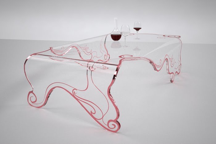 Mesa de centro de acrílico