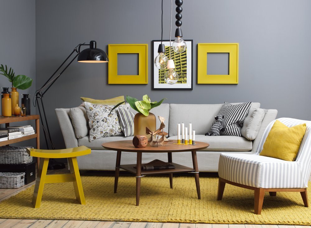 Decoração amarela