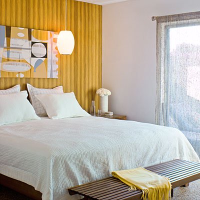 Quarto retrô amarelo