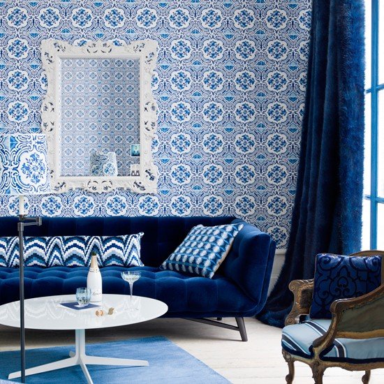 Ambiente com azul em destaque
