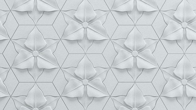 Azulejo com pétalas côncavas