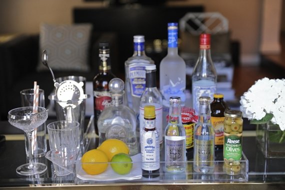 Bar num canto da sala