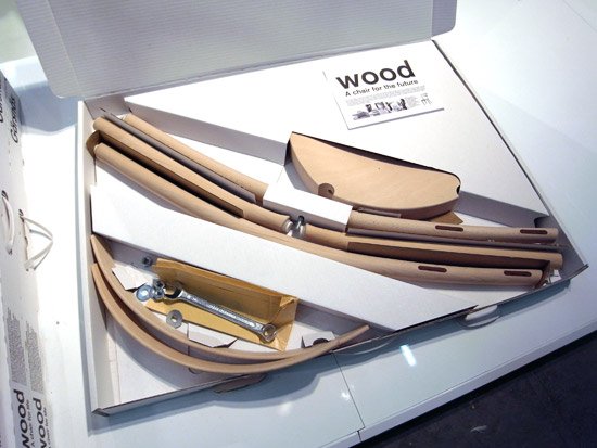Cadeira Wood desmontada