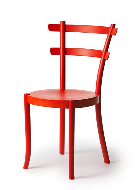 Cadeira Wood vermelha