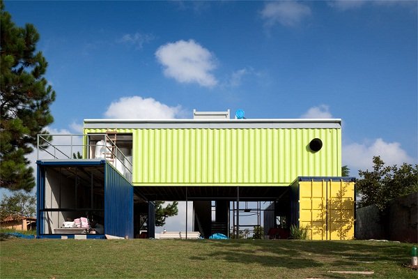 Projeto de casa com contêineres