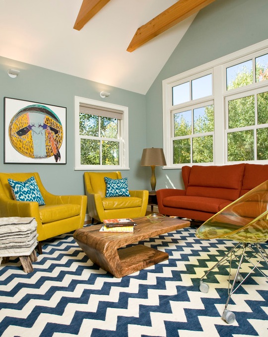 Tapete com estampa chevron