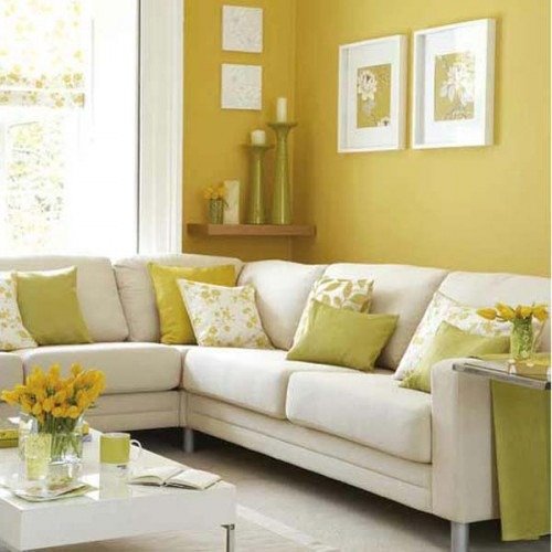 Sala em amarelo