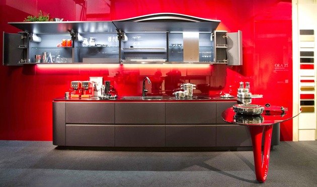Detalhe da cozinha Ferrari
