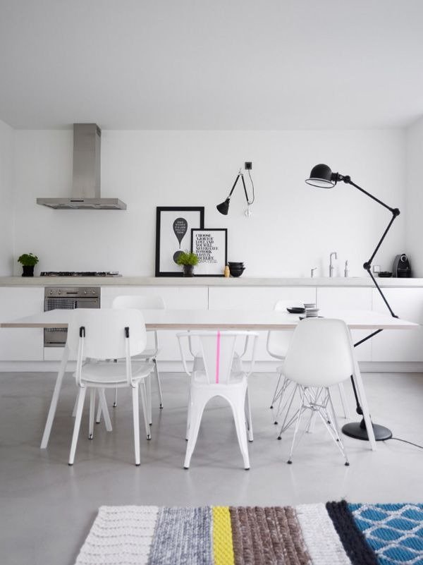 Cozinha super moderna com lustres e luminárias