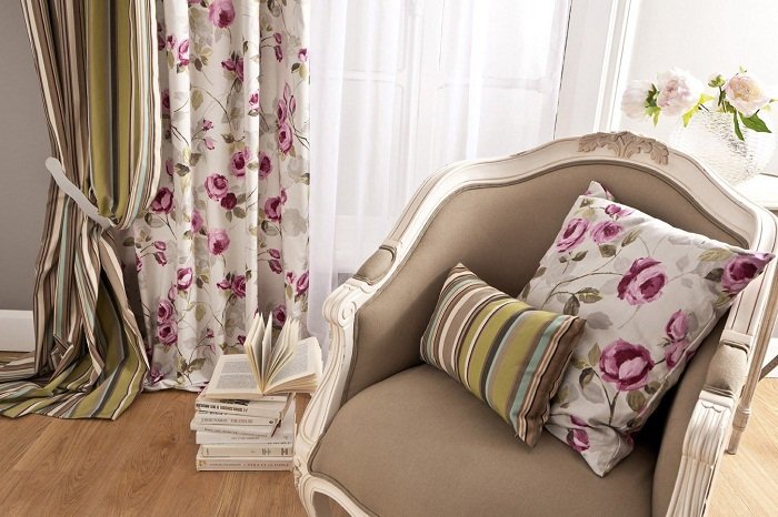 Cortinas florais