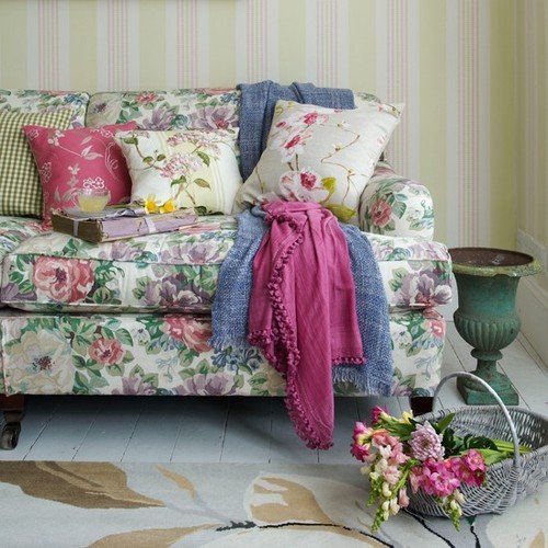 Estampas florais na decoração