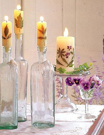 Vela com flores