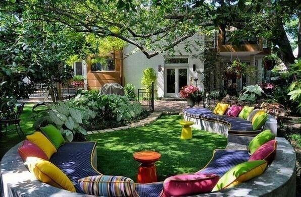 Jardim colorido