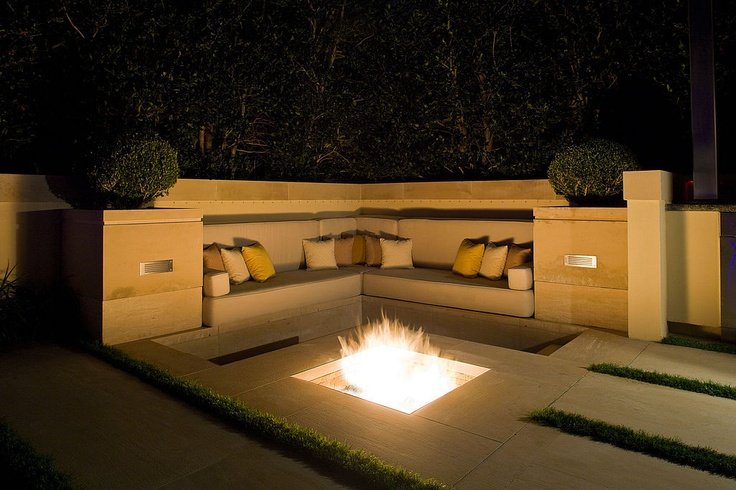 Jardim em tons neutros
