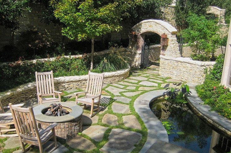 Jardim rústico