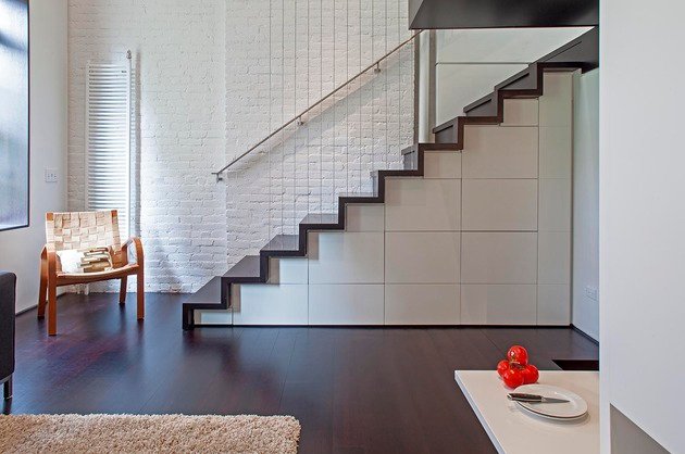 Sala de estar do micro loft