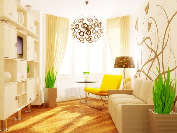 Sala pequena com decoração criativa