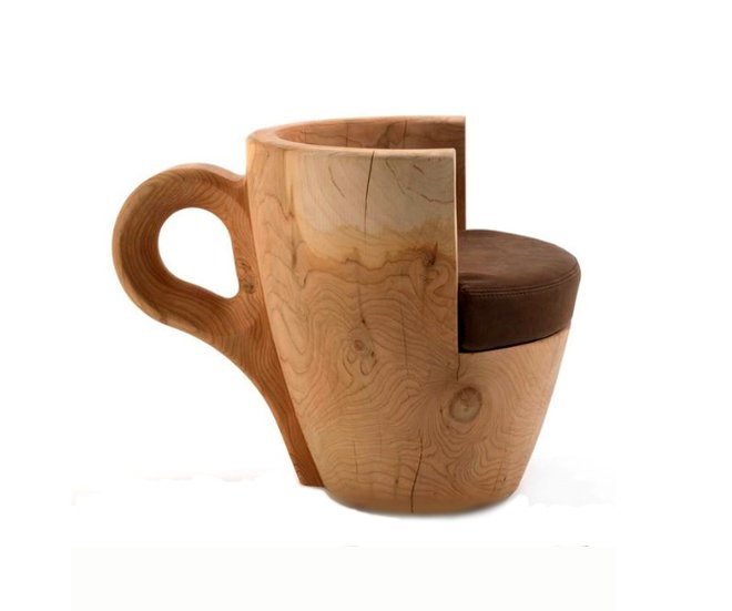 Poltrona Coffee em forma de xícara