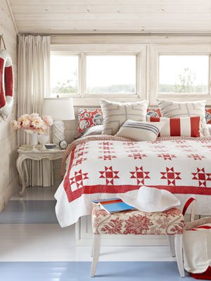 Quarto com vermelho