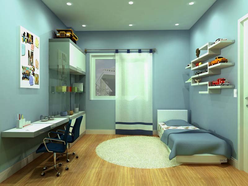 Quarto infantil com pôsteres
