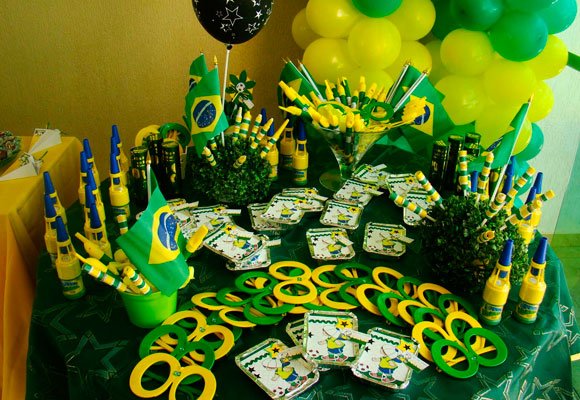Decoração para dia de jogo